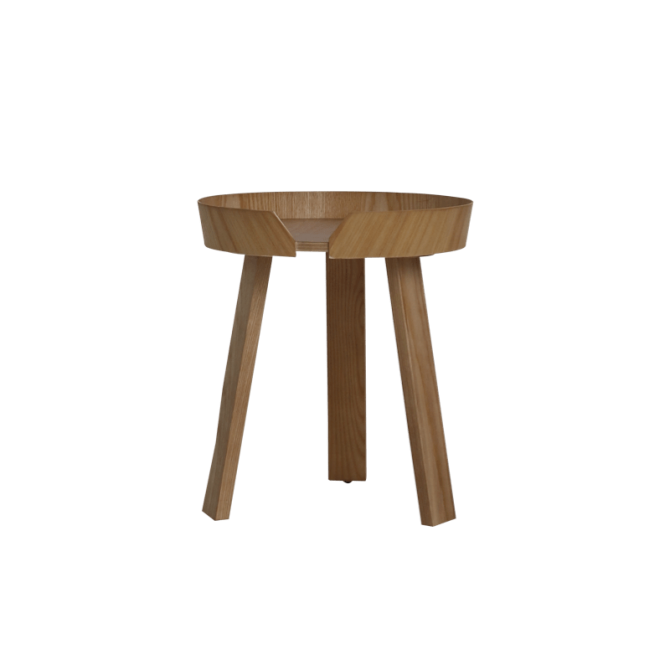 Round Wooden Side Table - Zowa