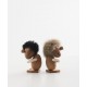 Wooden figures Opitmist and Pessimist inspired by Hans Bolling