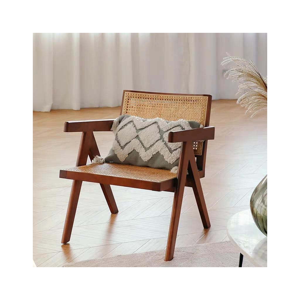 Pierre Jeanneret Lounge Chair Wicker Replica Diiiz