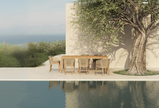 Outdoor design table: which size should you choose according to your space and the number of guests?