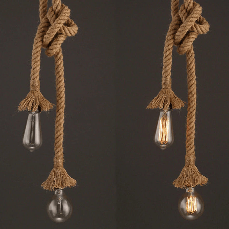 Rope pendant light