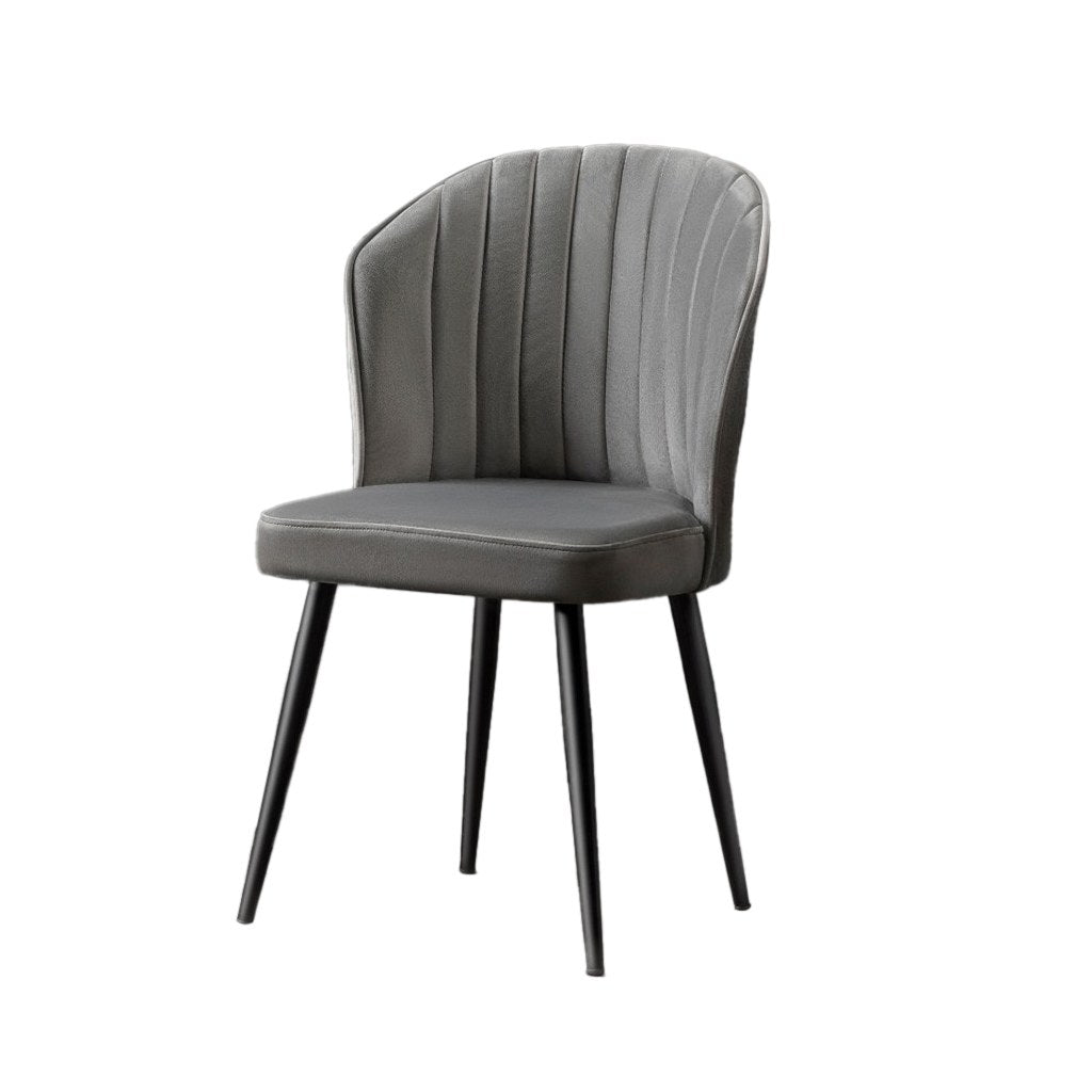 Set of 4 Rubi Polyester Dining Chairs in Grey and Black – product image 4