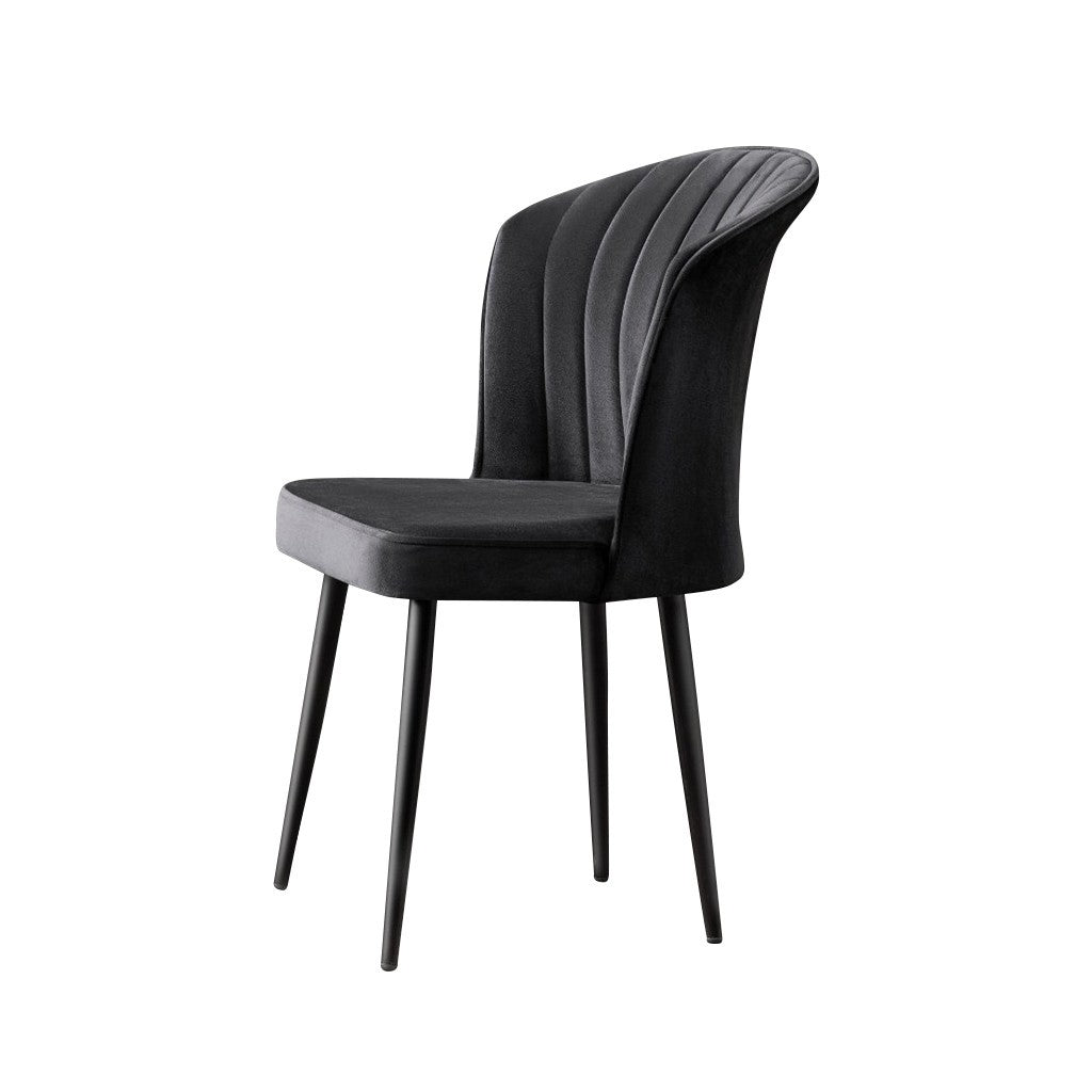 Set of 4 Rubi Polyester Dining Chairs in Black – product image 5