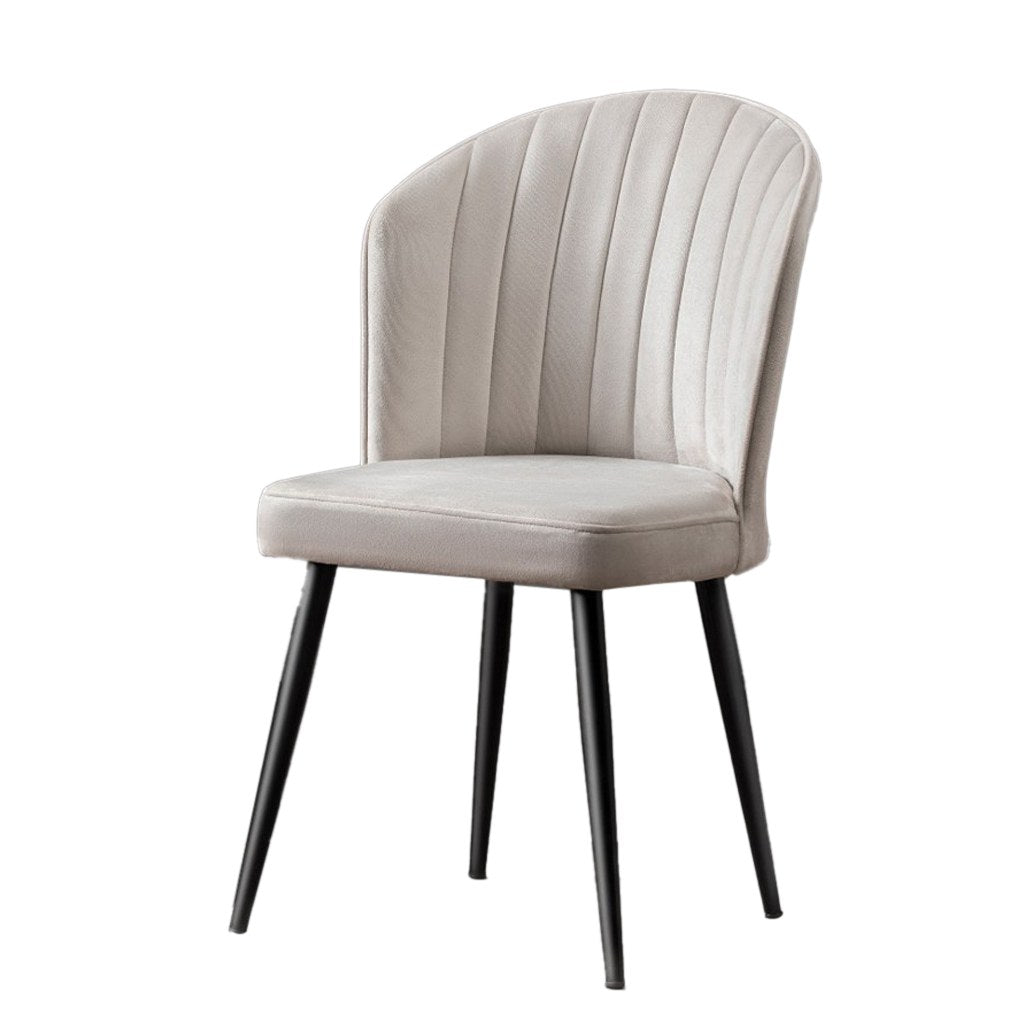 Set of 2 Rubi Polyester Dining Chairs in Cream and Black – product image 4