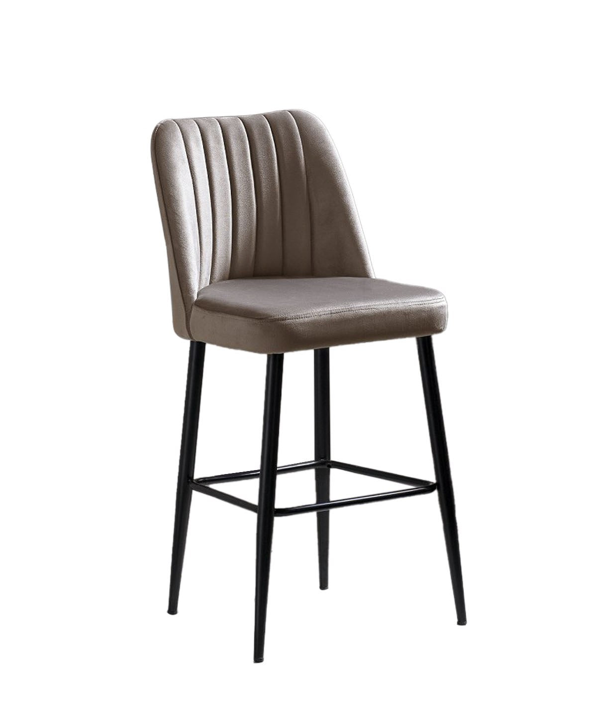 Set of 2 Vento Polyester Bar Stools in Cappuccino and Black – product image 3