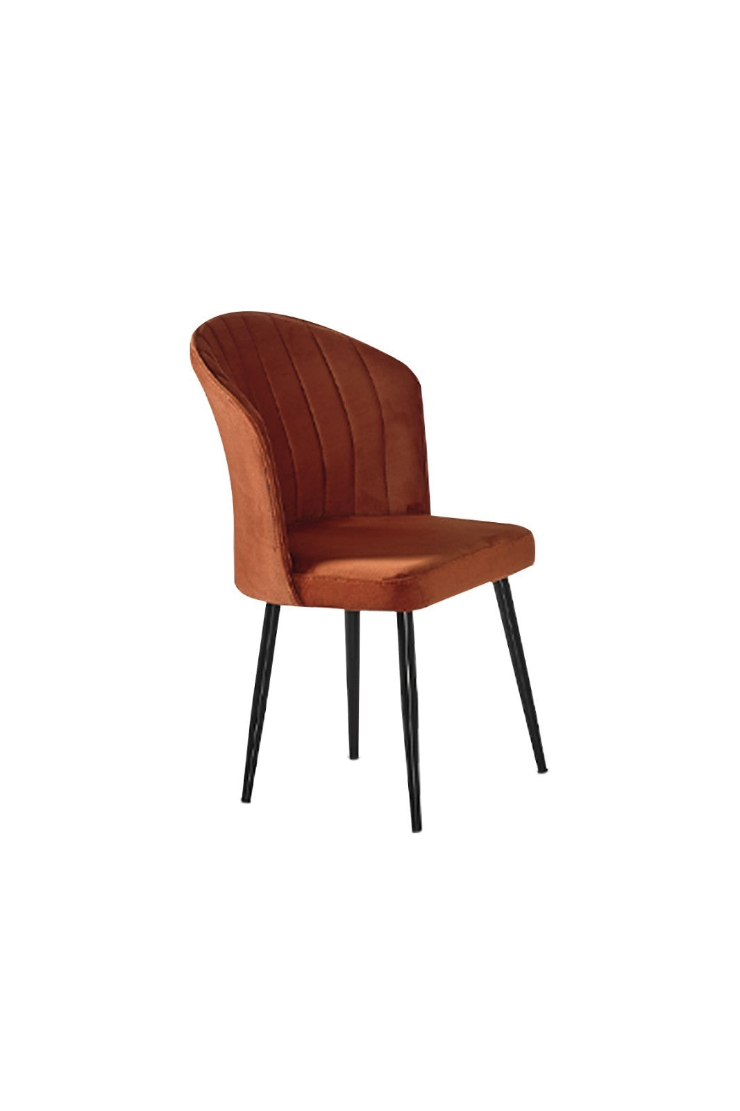 Set of 2 Rubi Polyester Dining Chairs in Orange and Black – product image 1