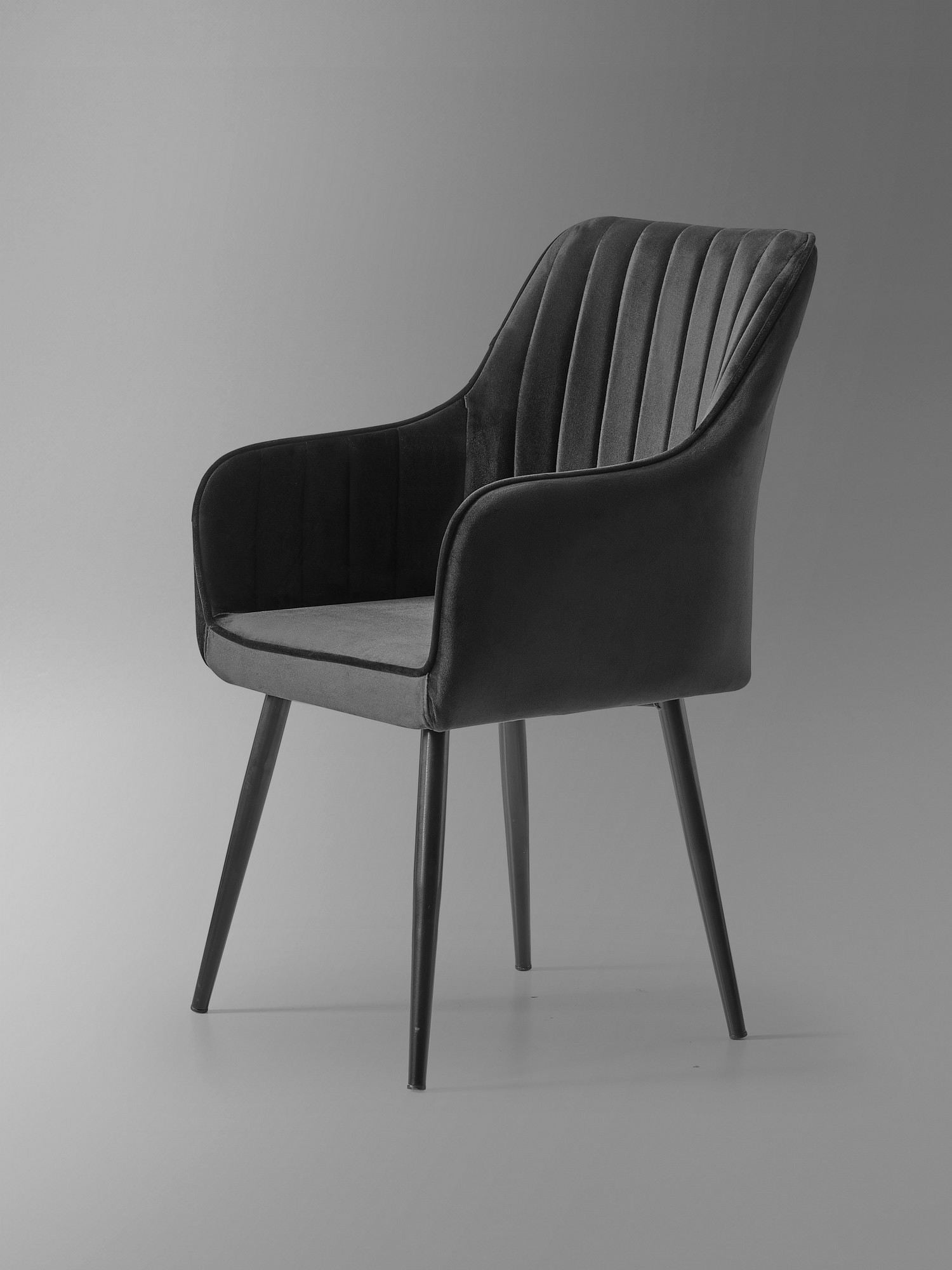 Set of 2 Nova Polyester Dining Chairs in Black – product image 2