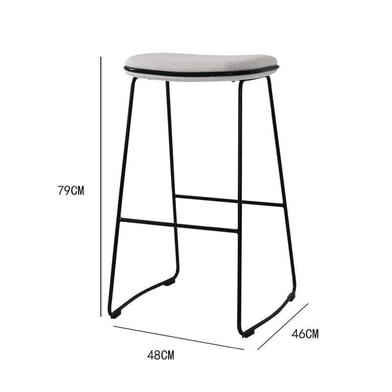 Lin Fabric Bar Stool 