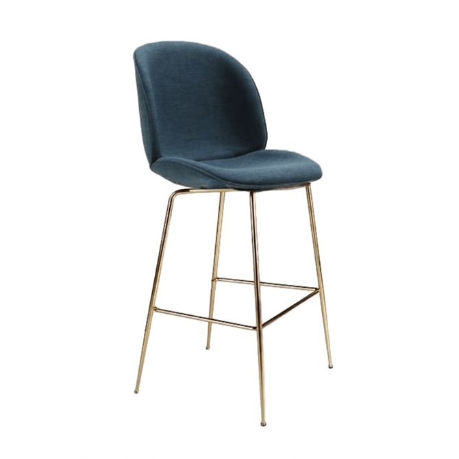 Beetle bar stool in Farbic - Gubi Inspiration 