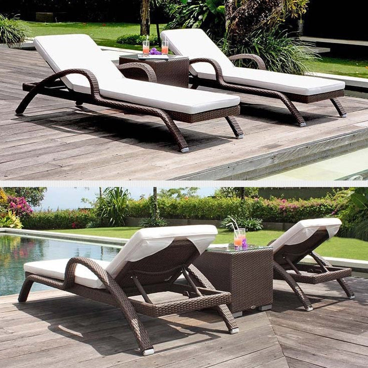 Garden furniture set in rattan BIARITZ