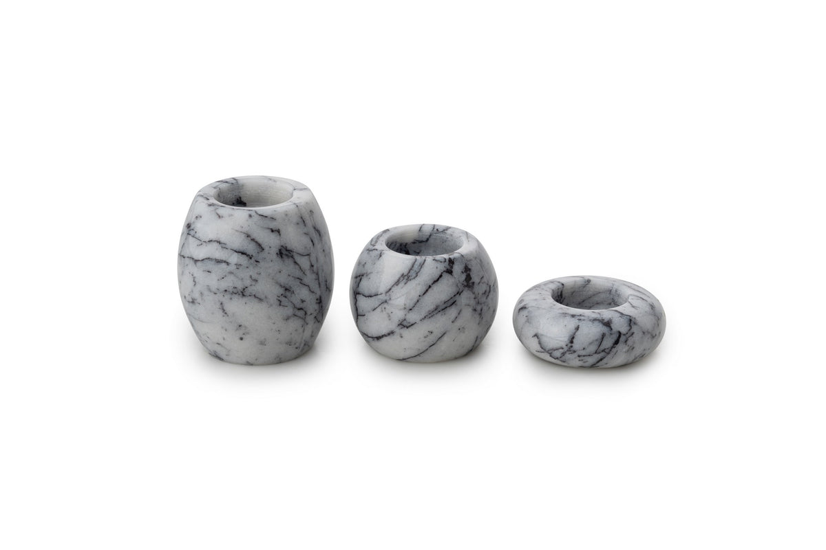 Candlestick Set of 3 Sicily Lila Marble | 144ARD1101