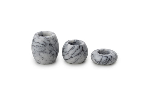 Kerzenständer-Set 3er Sicily Lila Marmor | 144ARD1101