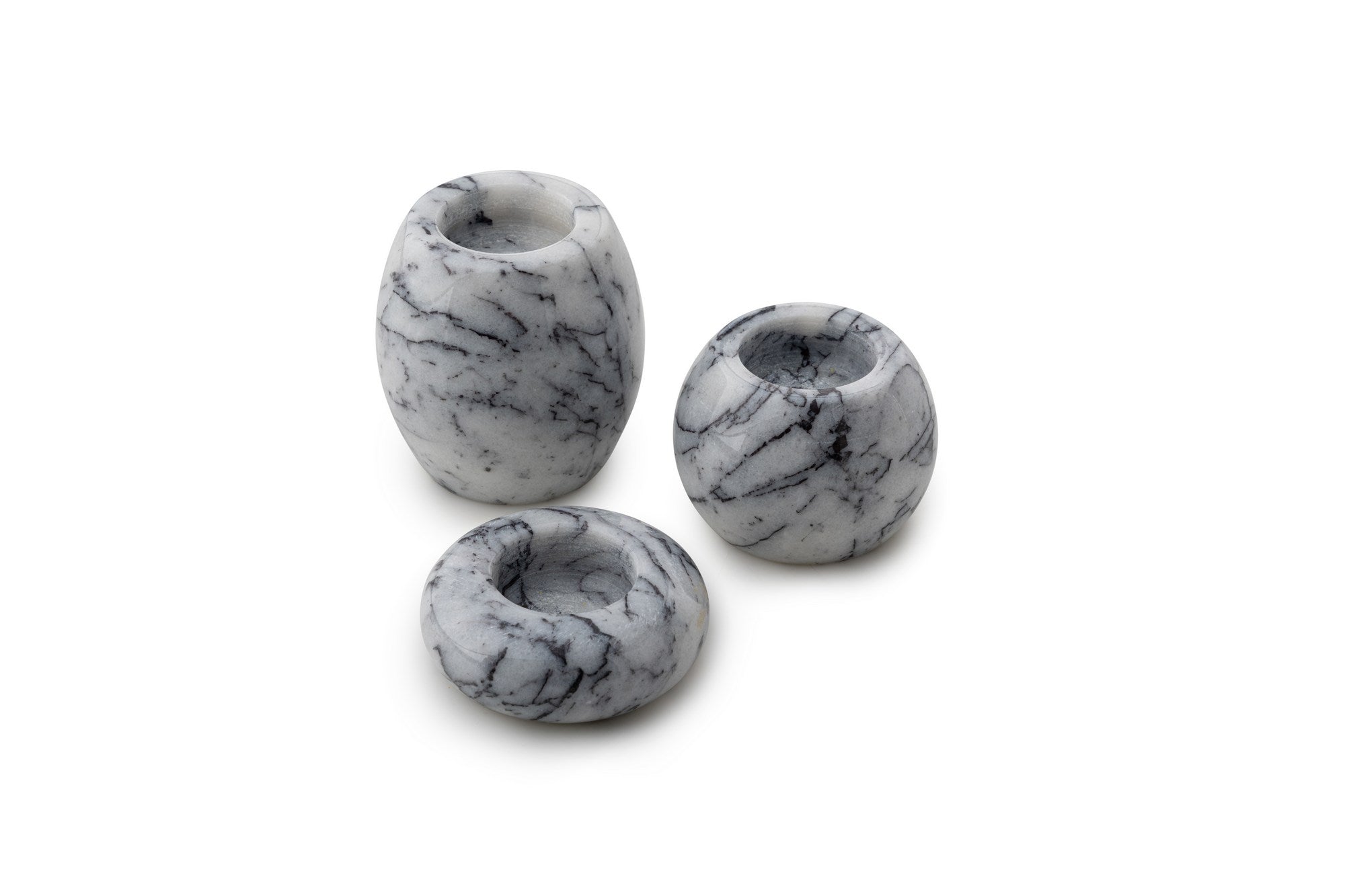 Candlestick Set of 3 Sicily Lila Marble | 144ARD1101