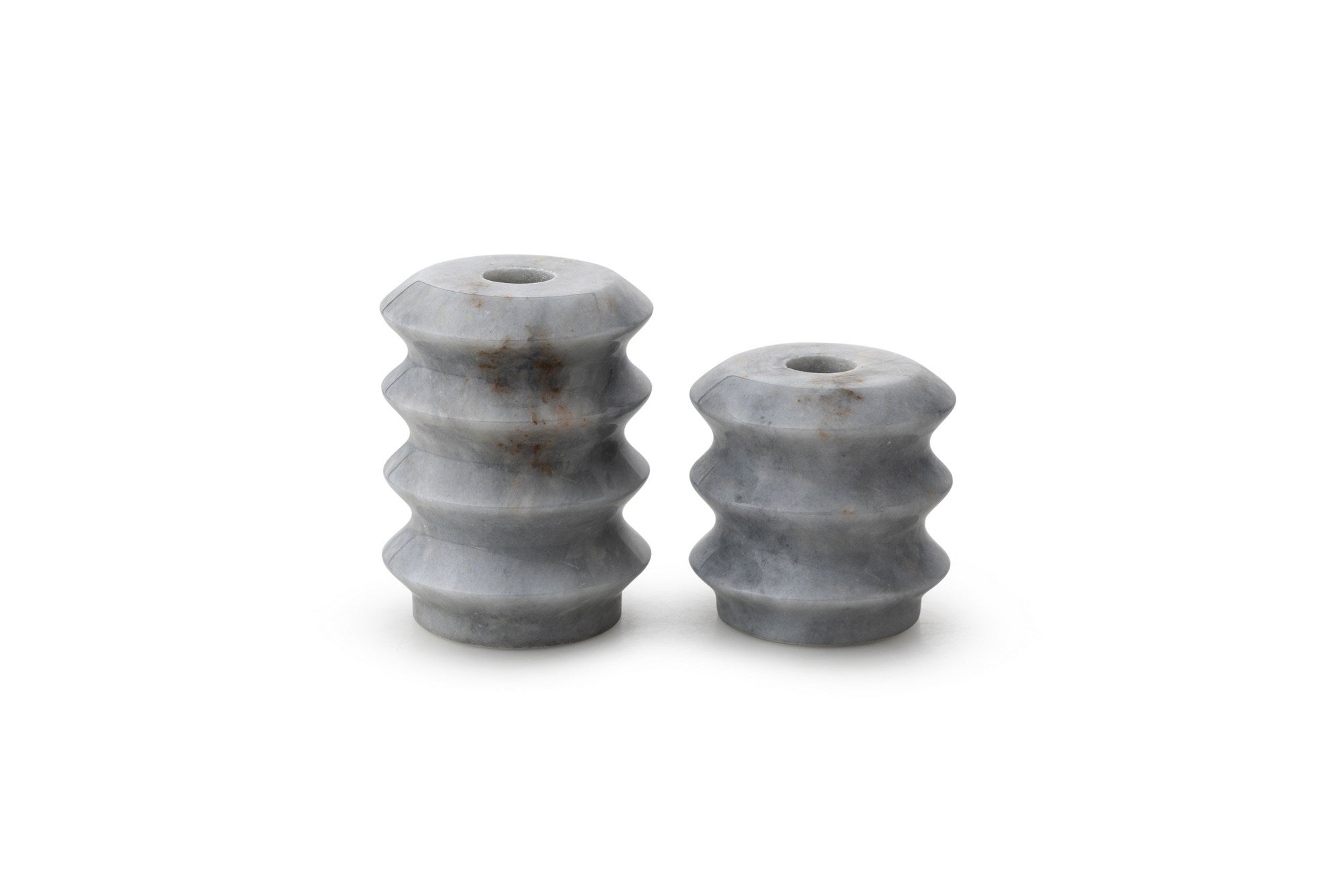 Set di 2 candelabri in marmo grigio Verona