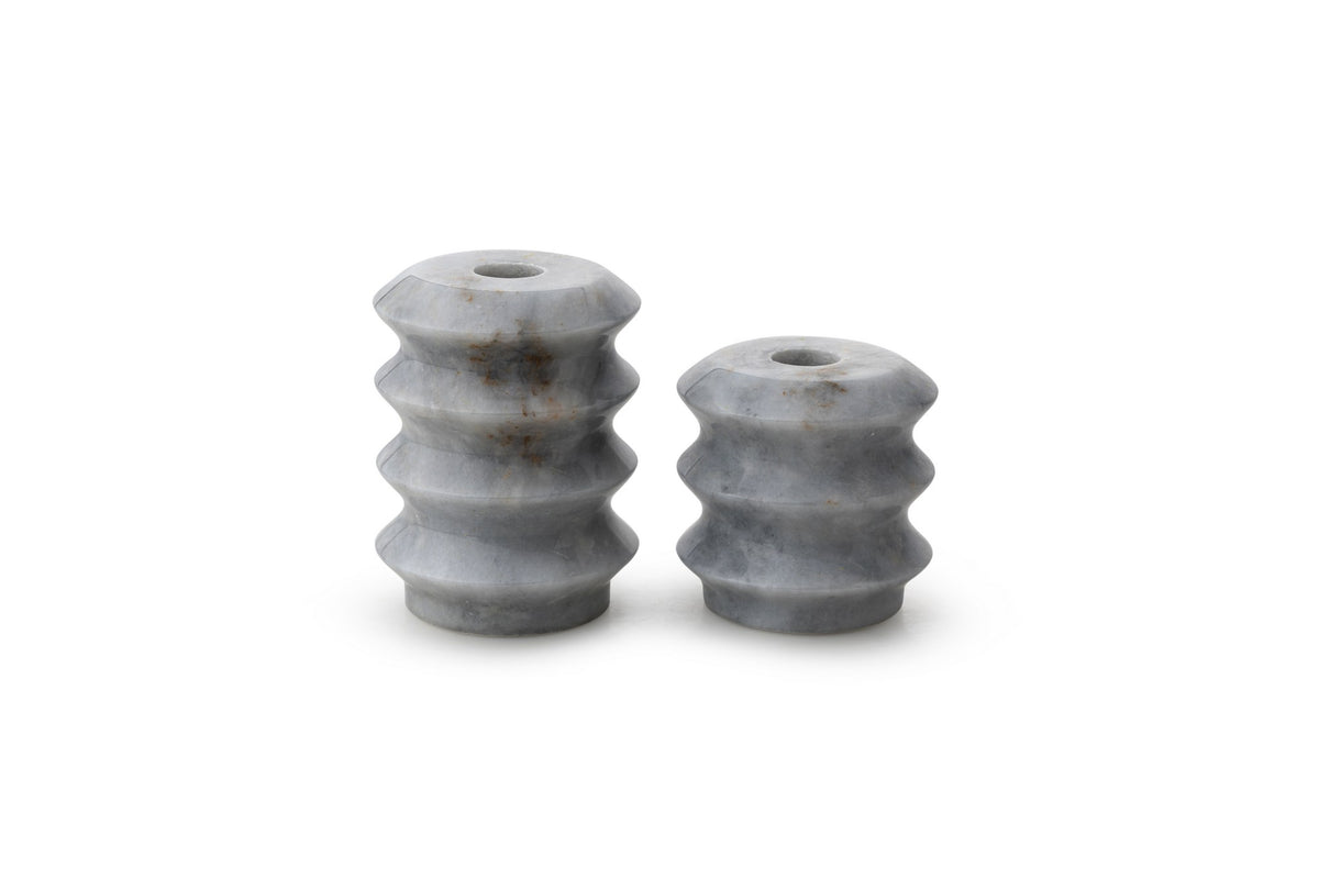 Candlestick Set of 2 Verona Grey Marble | 144ARD1104