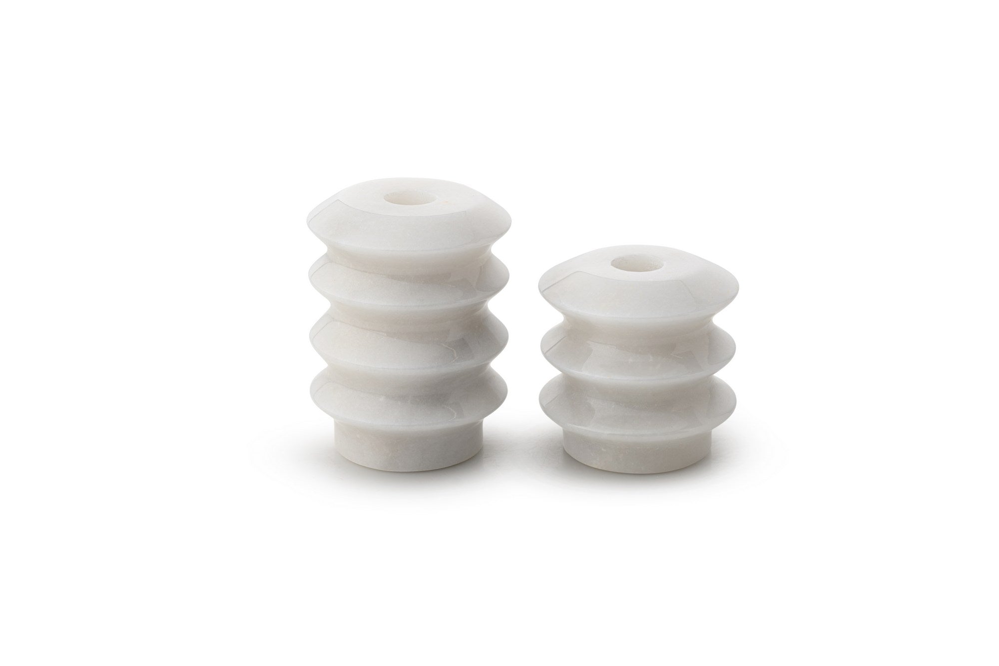 Candlestick Set of 2 Thassos Marble | 144ARD1105