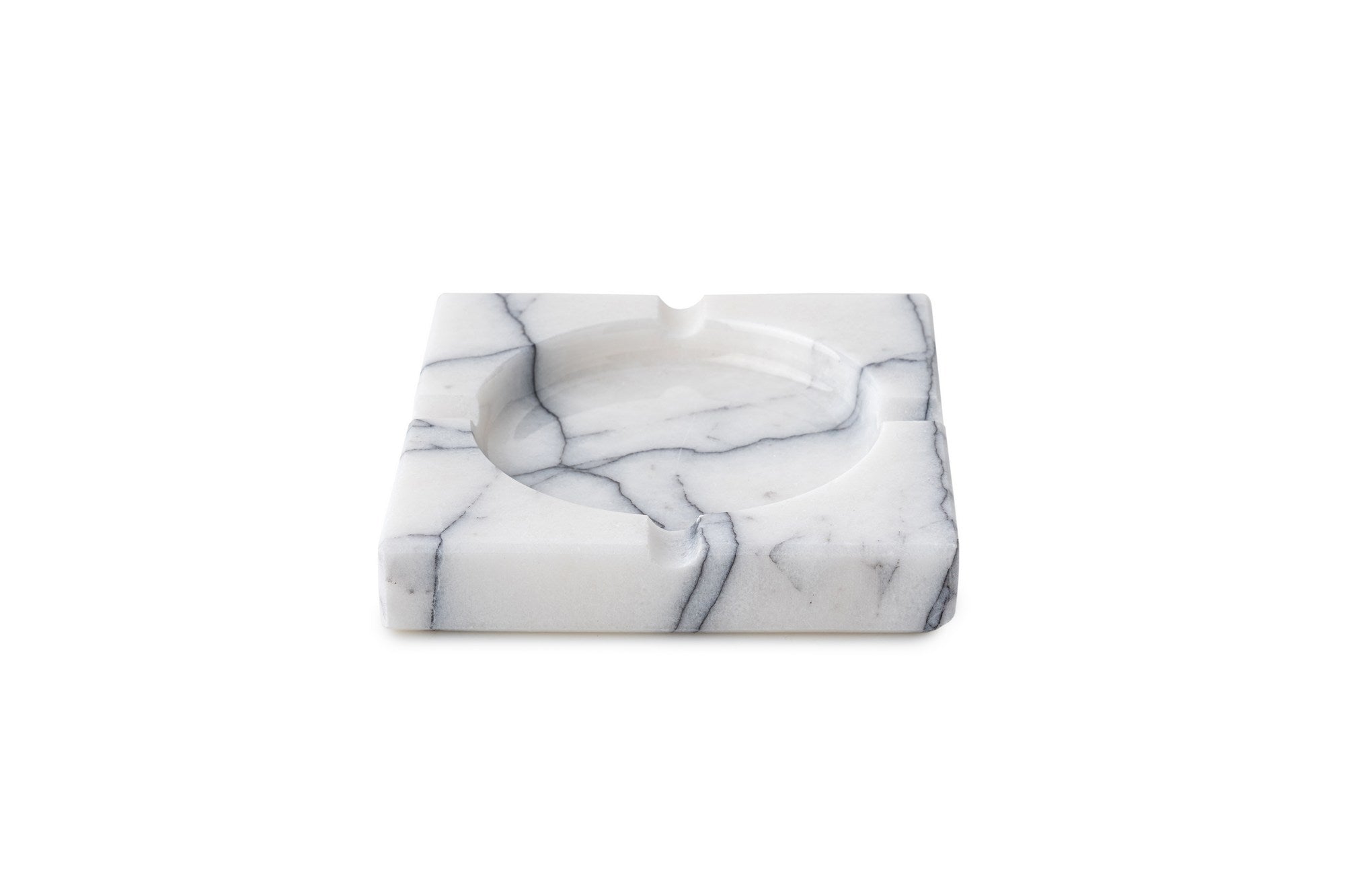 White and Grey Sicily Lila Marble Ashtray
