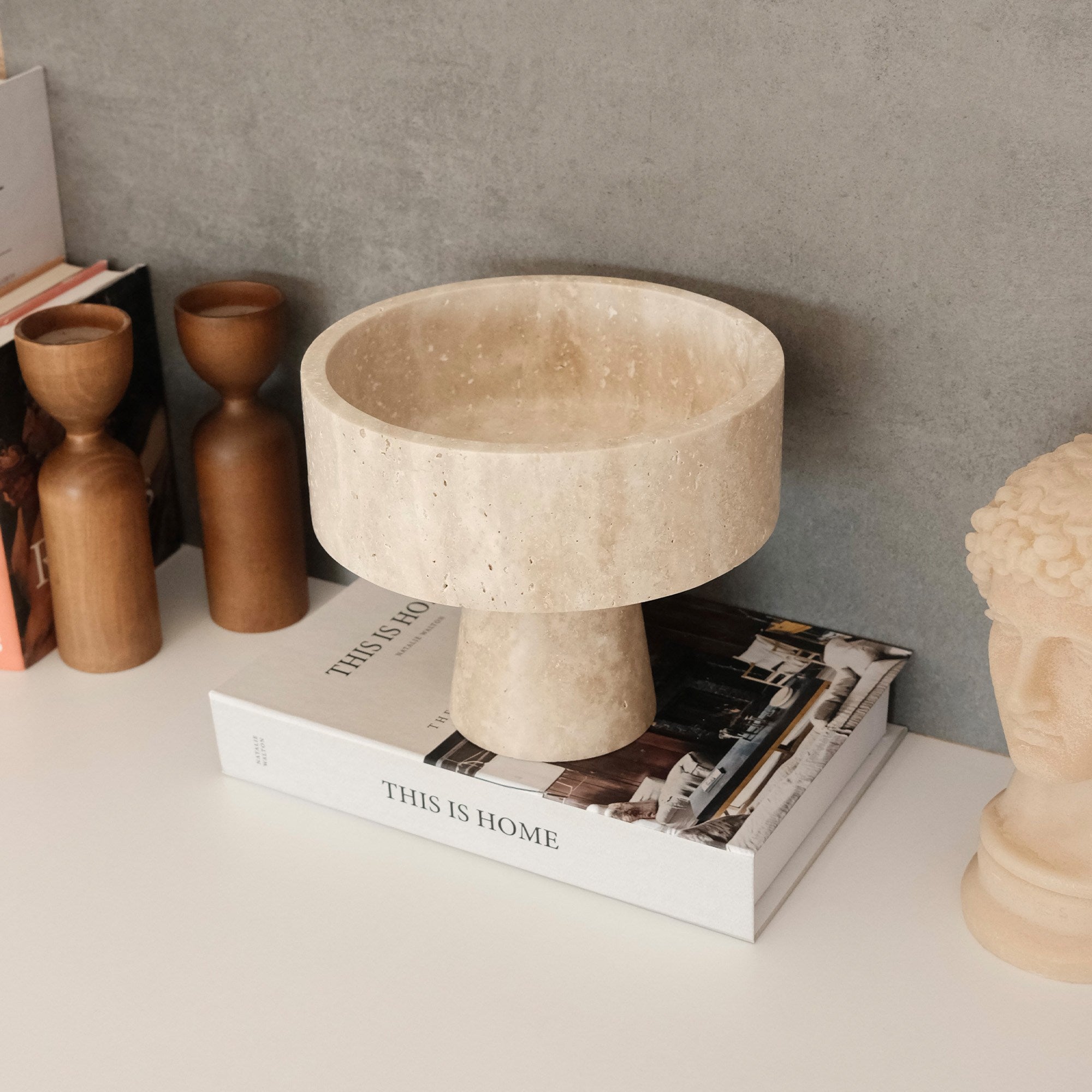 Decorative Bowl Travertine Marble | 144ARD1504