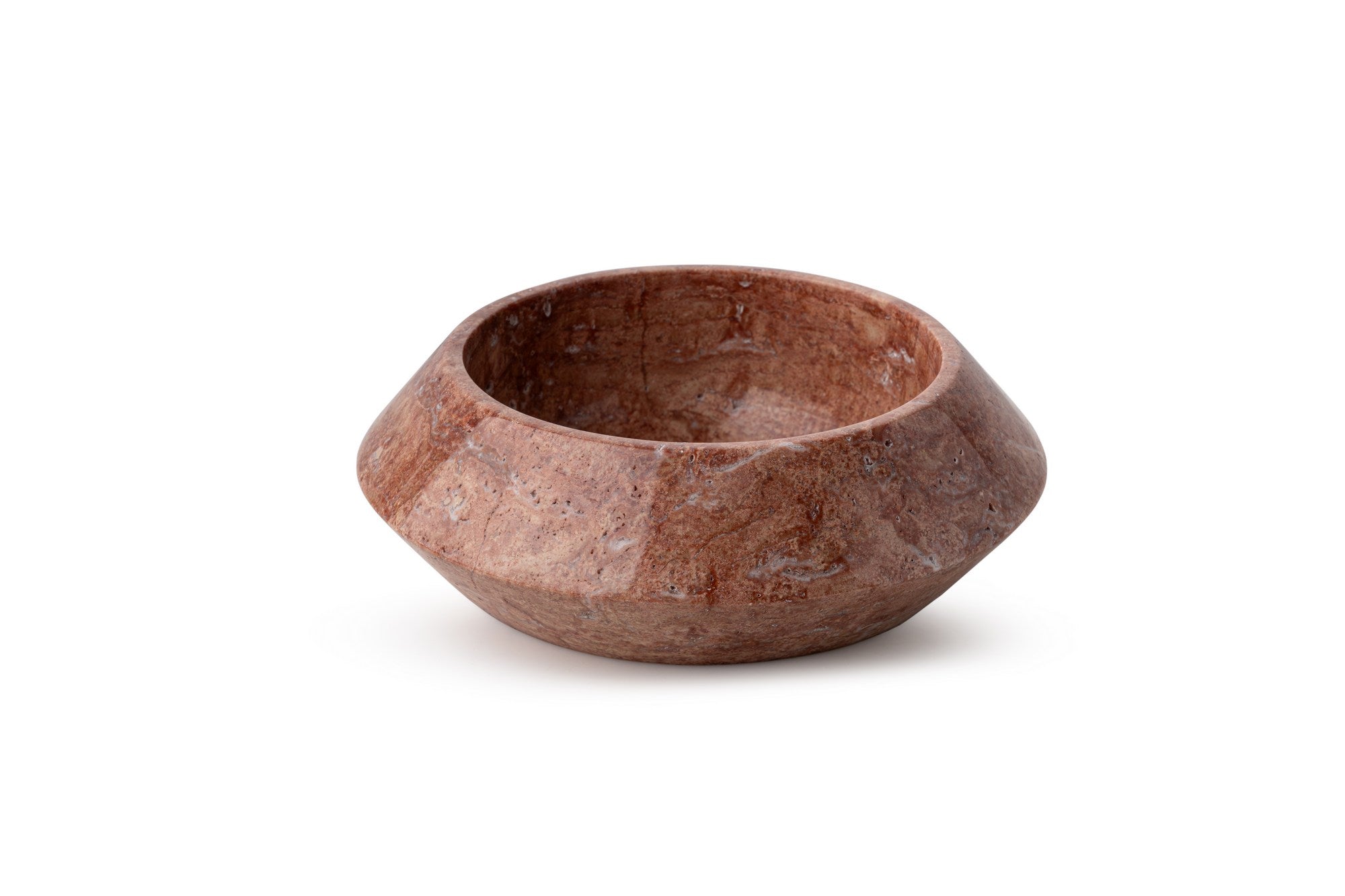 Decorative Bowl Red Travertine Marble | 144ARD1508