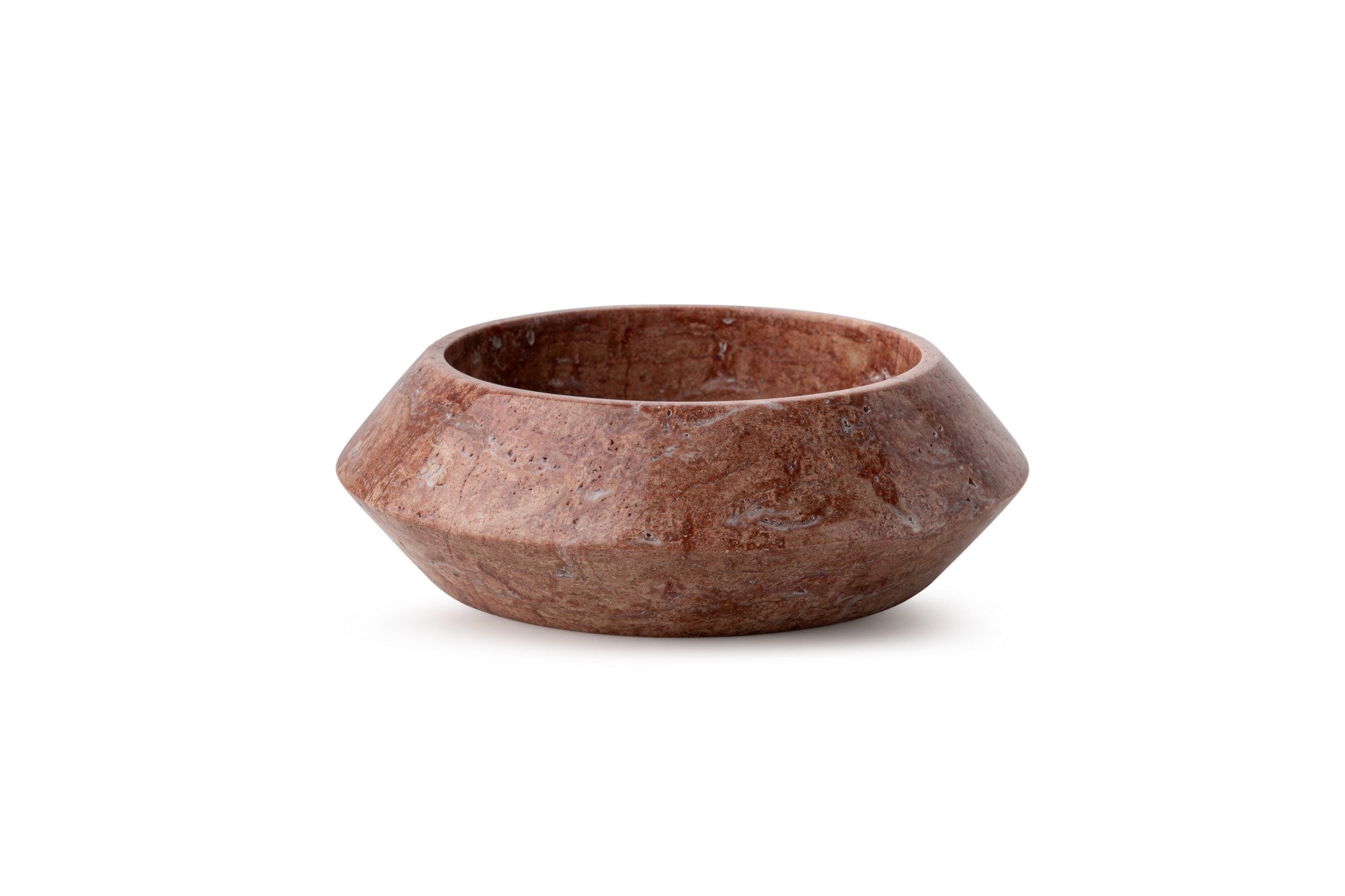 Decorative Bowl Red Travertine Marble | 144ARD1508