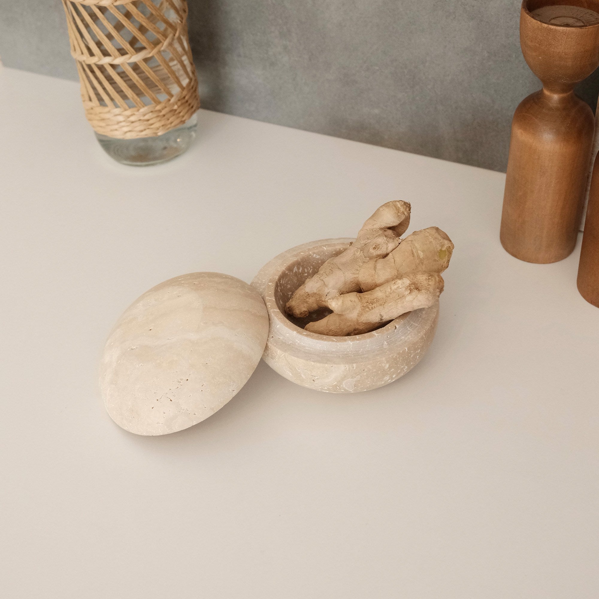 Decorative Bowl Travertine Marble | 144ARD1510