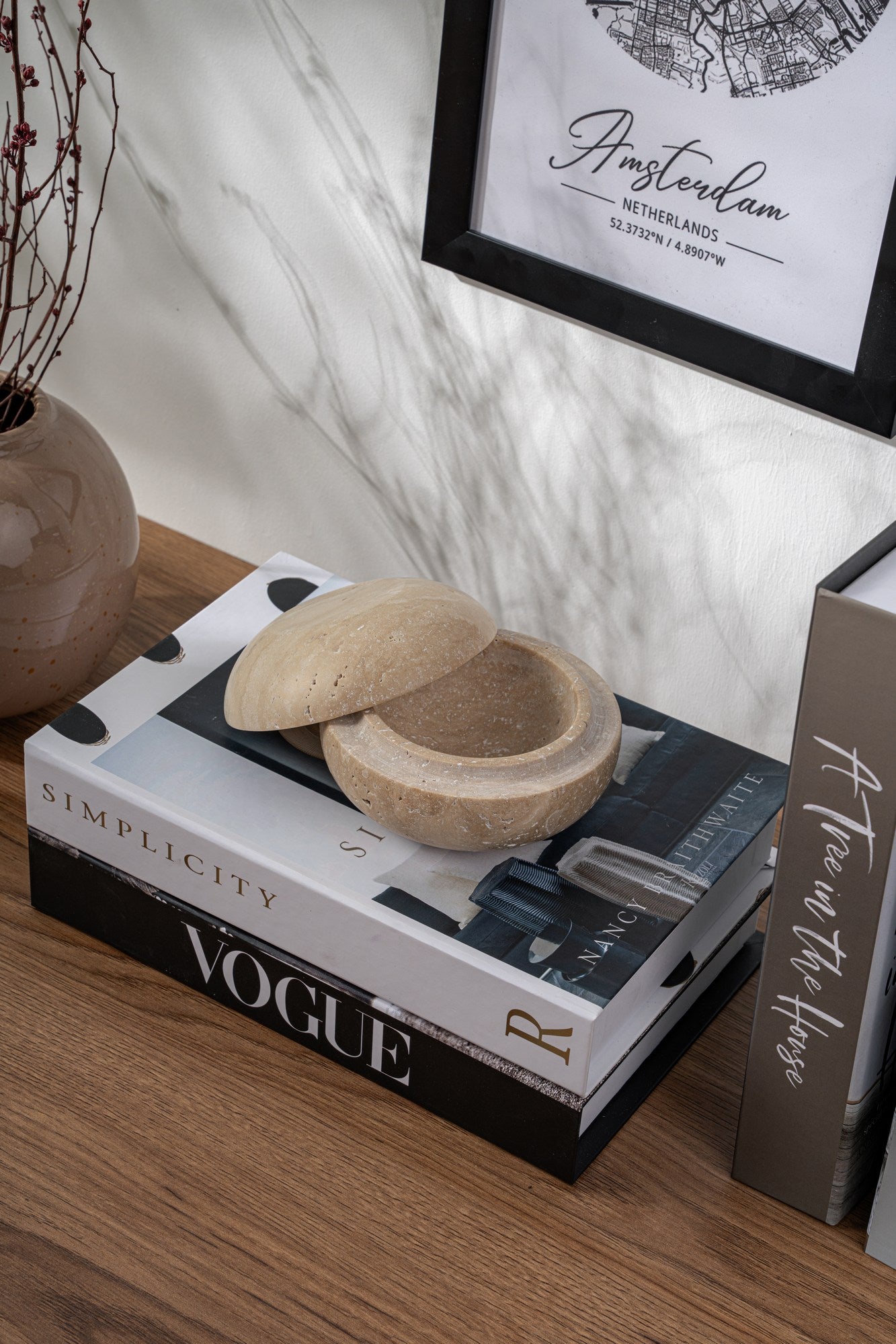 Decorative Bowl Travertine Marble | 144ARD1510