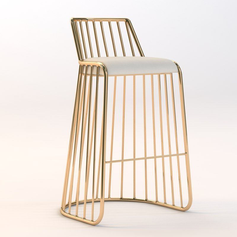 The golden Bride’s Veil bar stool  