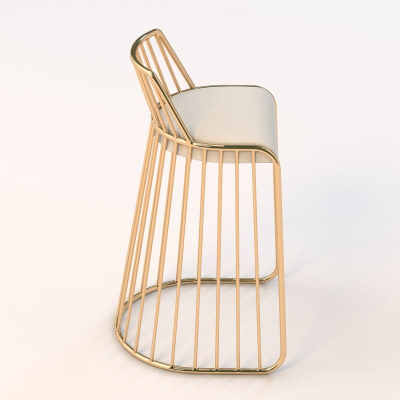The golden Bride’s Veil bar stool  