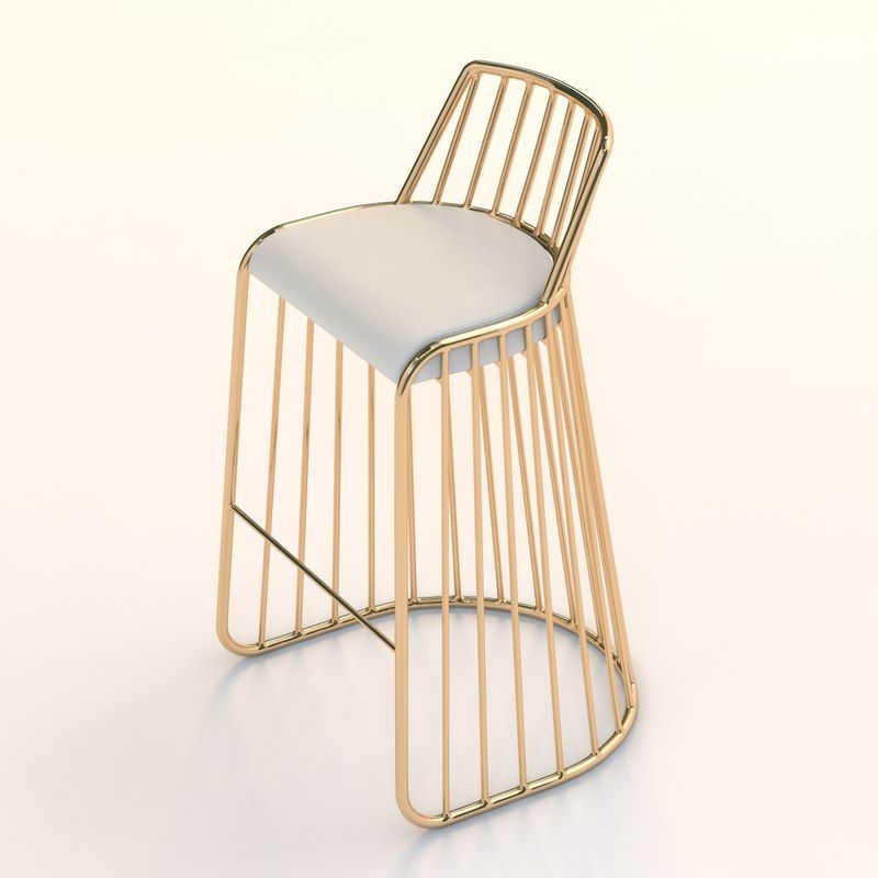 The golden Bride’s Veil bar stool  