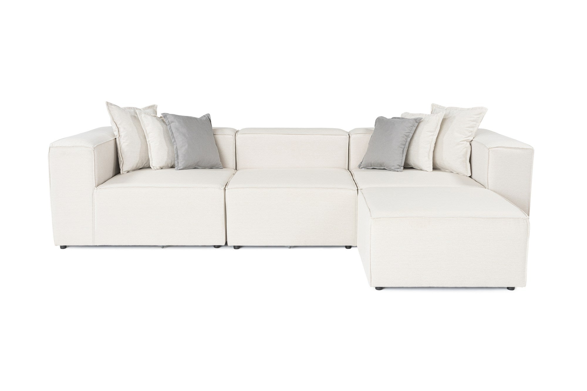 Frida – Ecru L Shape Corner Sofa | Designer Sectional for Living Room