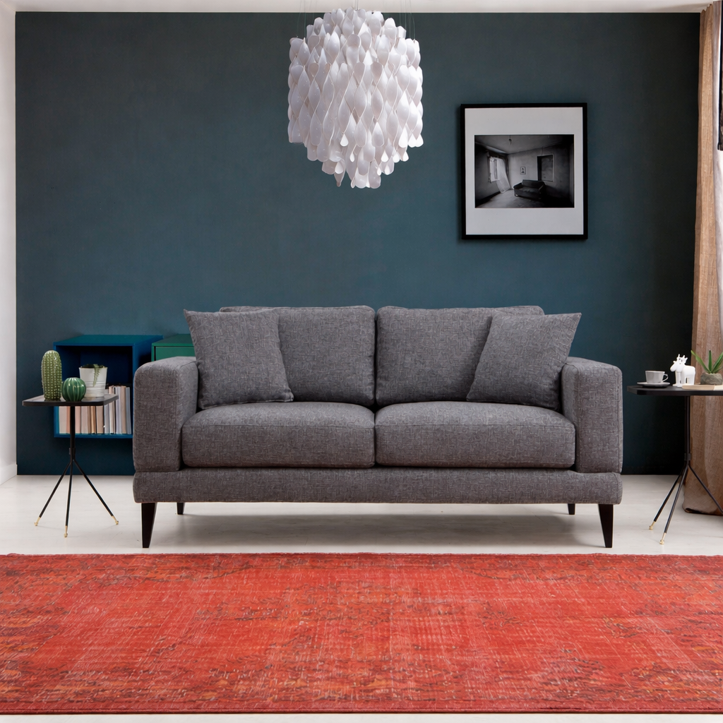 Nordic – Dark Grey 2 Seater Sofa | Compact Modern Couch for Two