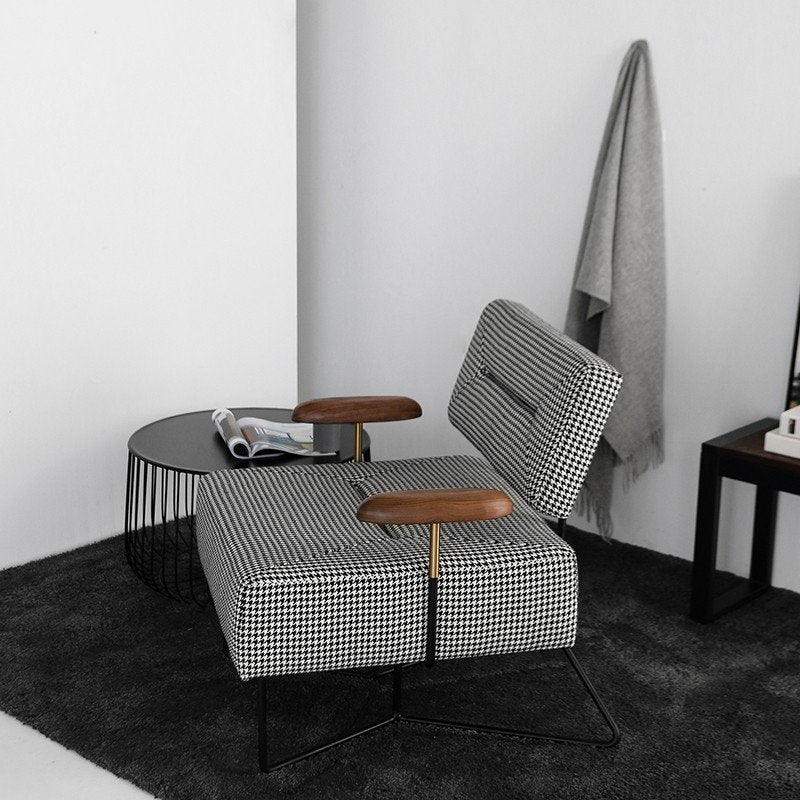 ELARIA houndstooth lounge chair