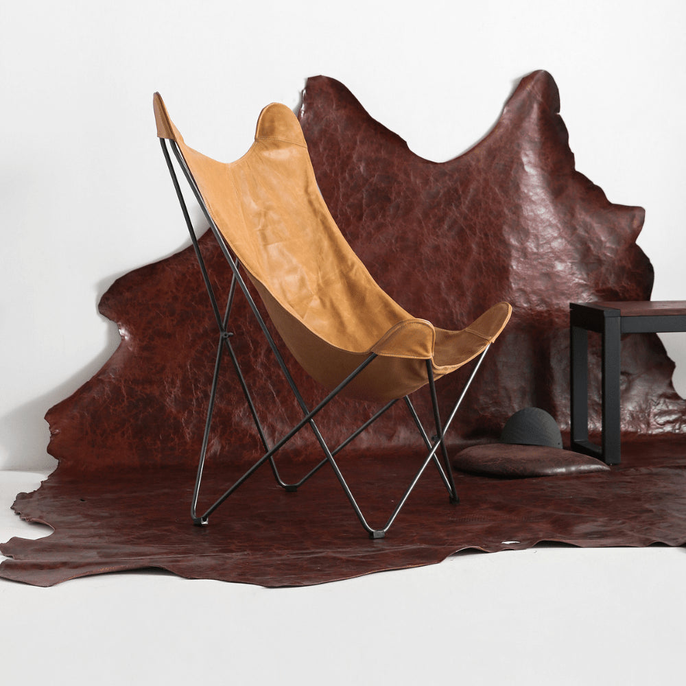 Butterfly chair in leather or acrylic - BKF Store 