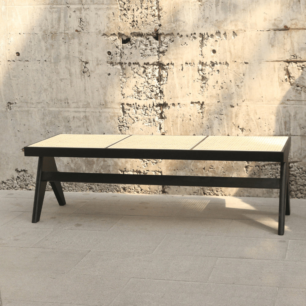 LIBRARY bench in cane