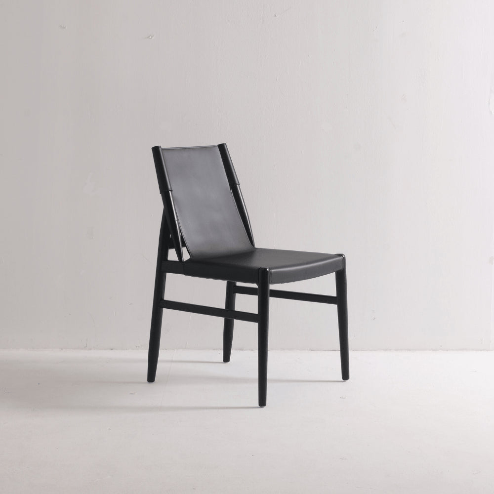 Harmonia Wood and leather chair