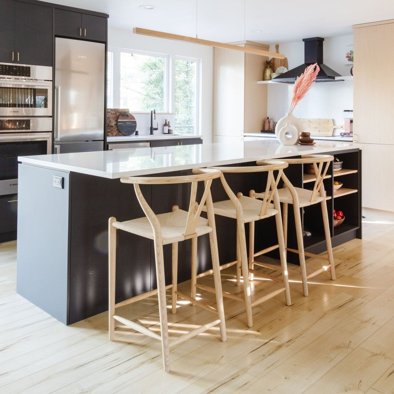 Hans Wegner Wishbone "y" bar stool 