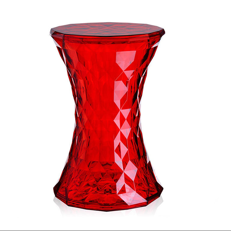 Set of 2 Ghost Stools - Red and Tansparent 45 cm - Outlet
