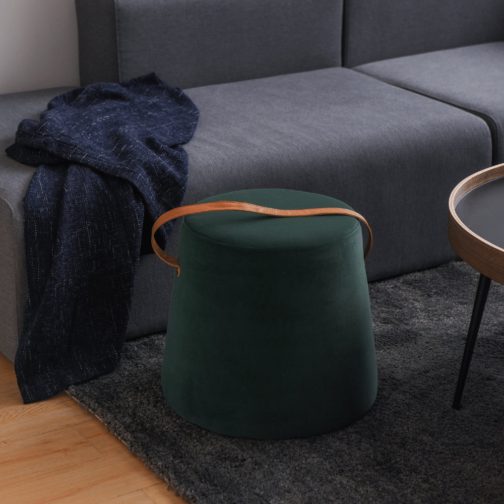 Olympe velvet pouf 