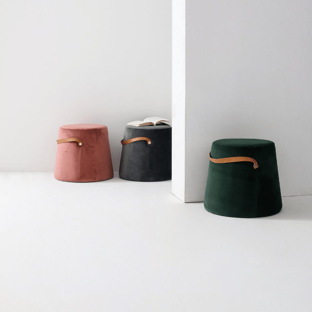 Olympe velvet pouf 