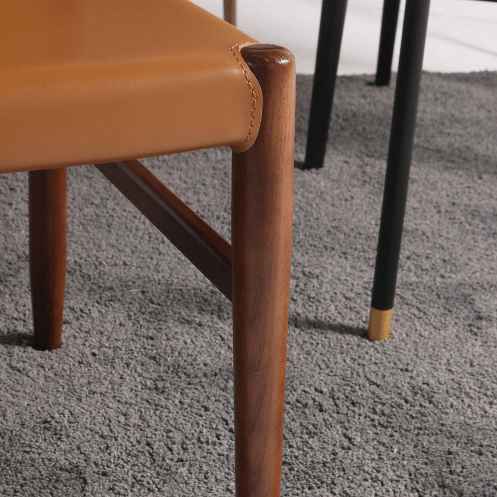 Harmonia Wood and leather chair