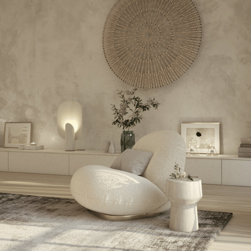 Ibiza - Sheepskin curly lounge chair 