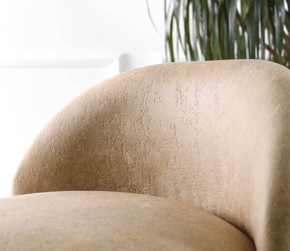 Luton  | Camel Pouffe – Modern Upholstered Ottoman