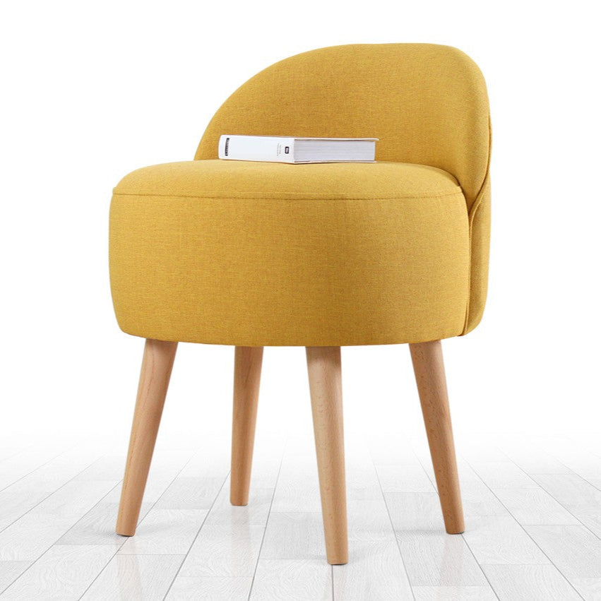 Corvile  | Yellow Pouffe – Modern Upholstered Ottoman