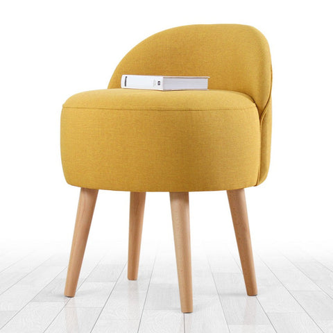 Corvile  | Yellow Pouffe – Modern Upholstered Ottoman