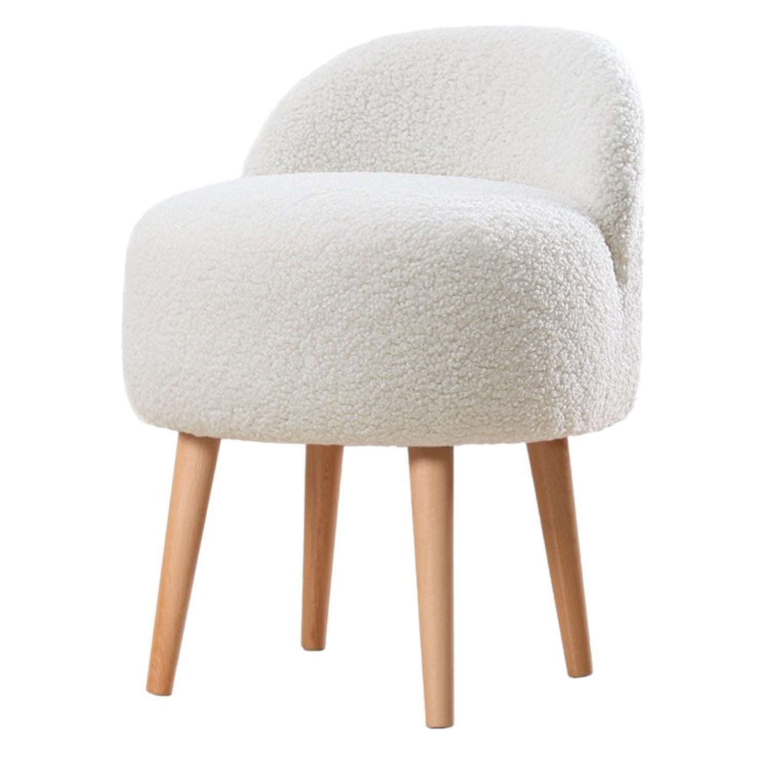 Rufmee  | White Pouffe – Modern Upholstered Ottoman