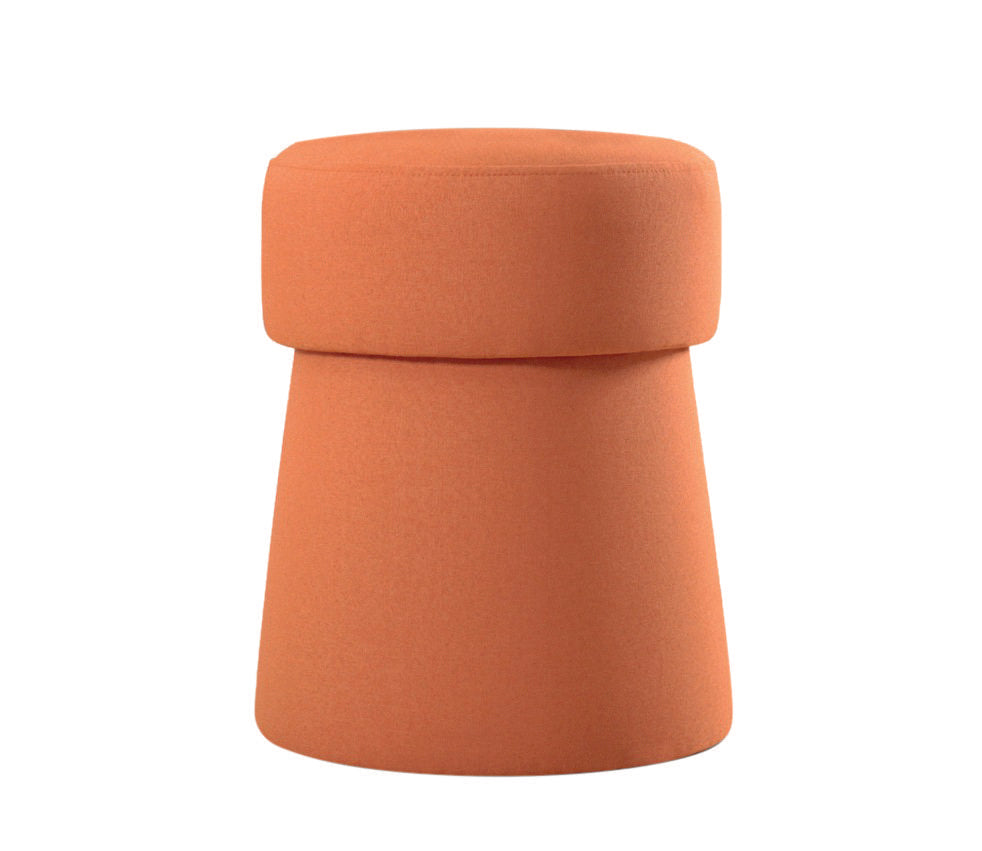 Beans  | Orange Pouffe – Modern Upholstered Ottoman