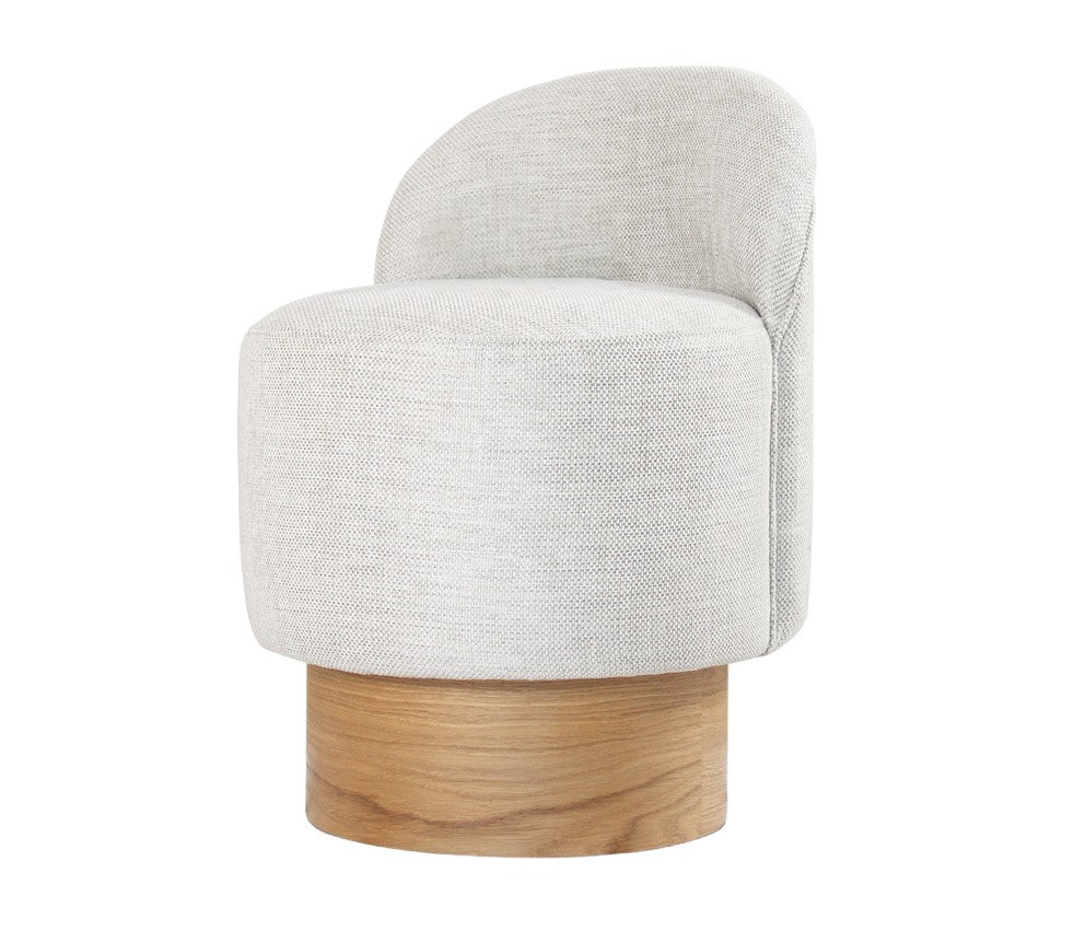 Barren Puf - | Light Grey Pouffe – Modern Upholstered Ottoman