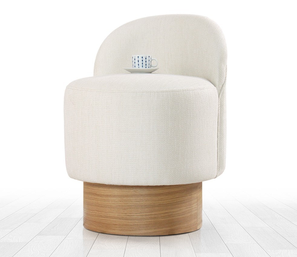 Barren Puf  | Cream Pouffe – Modern Upholstered Ottoman