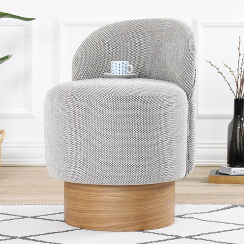 Barren Puf  | Grey Pouffe – Modern Upholstered Ottoman