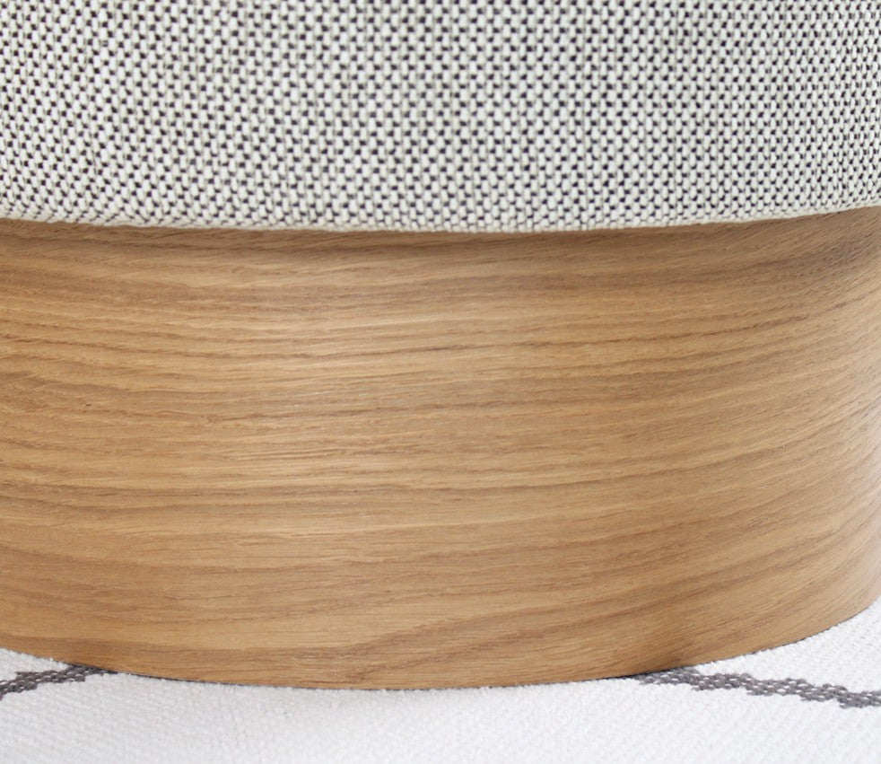 Barren Puf  | Grey Pouffe – Modern Upholstered Ottoman